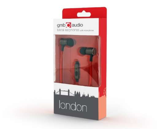 GMB аудио слушалки с микрофон и контрол на силата на звука London MHS-EP-LHR