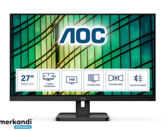 AOC E2 - 68,6 cm (27") -Πλήρως HD - ΟΘΌΝΗ LCD - 4 ms - Μαύρο 27E2QAE