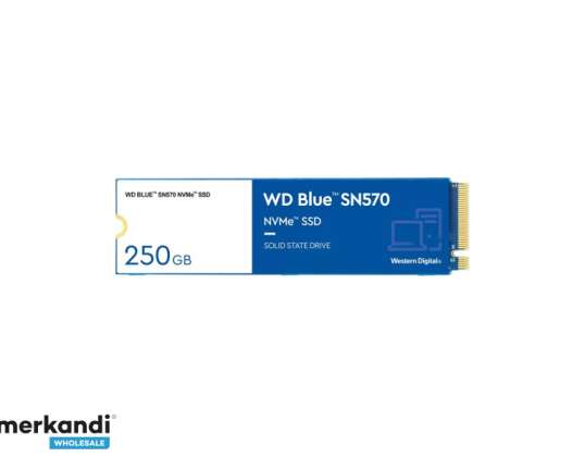 WD SSD albastru SN570 250GB PCIe Gen3 NVMe WDS250G3B0C