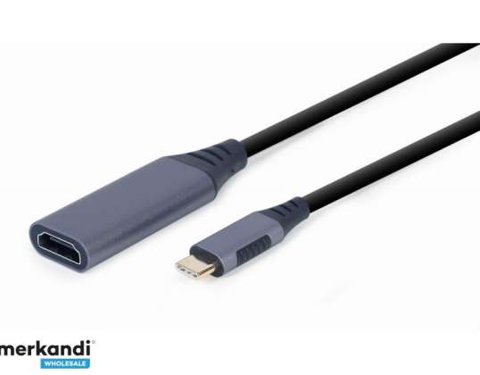 CableXpert USB Typ-C auf HDMI kijelző-adapter, Space Grau - A-USB3C-HDMI-01