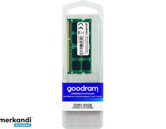 GOODRAM DDR3 1600 MT/s 8GB SODIMM 204broches GR1600S364L11/8G