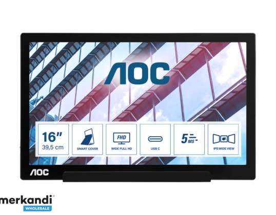 AOC 39 6cm  15 6  16:09 USB C   I1601P