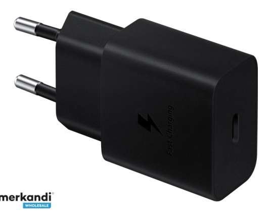 Настінний зарядний пристрій Samsung 15 Вт + кабель для передачі даних USB-C, чорний - EP-T1510XBEGEU