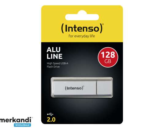 Intenso Alu лінійний USB флеш 128GB 2.0 Cрібний 3521496