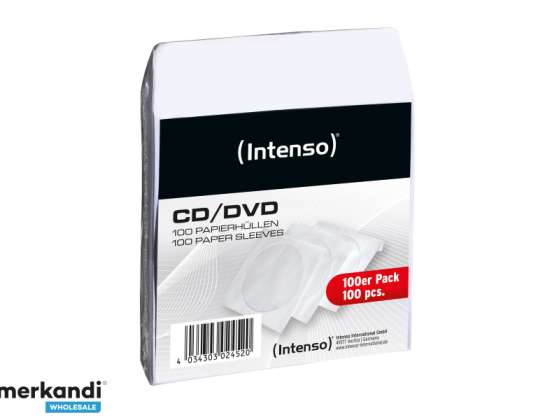 Intenso Custodie CD Paper White 100 Pack 9001304