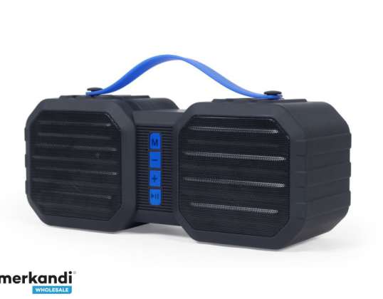 Gembird hordozható Bluetooth hangszóró, fekete/kék - SPK-BT-19