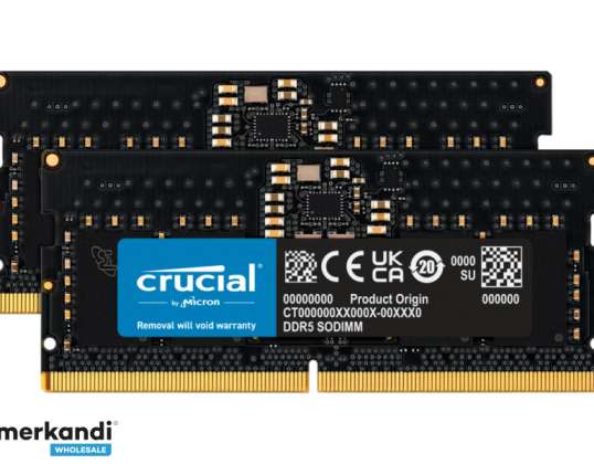 Crucial 16GB 2 x 8GB DDR5 4800MHz 262 tűs SO-DIMM CT2K8G48C40S5