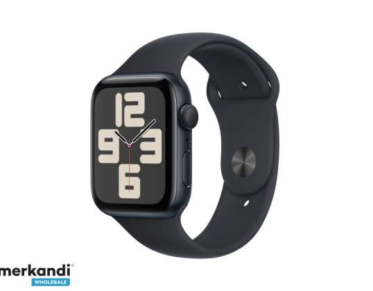 Apple Watch SE Alaşımı. 44mm GPS Gece Yarısı Spor Bandı M/L MRE93QF/A