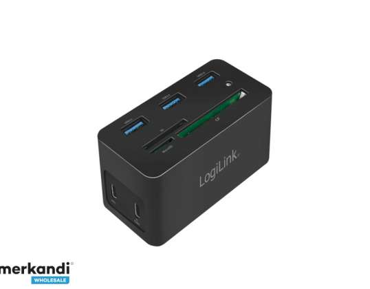LogiLink-telakointiasema USB 3.2 Gen1 mini 10-porttinen PD4 musta UA0370