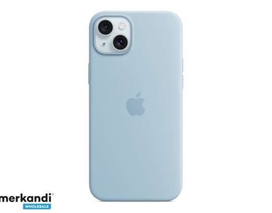 Apple silikondeksel til iPhone 15 Plus med MagSafe lyseblå MWNH3ZM/A
