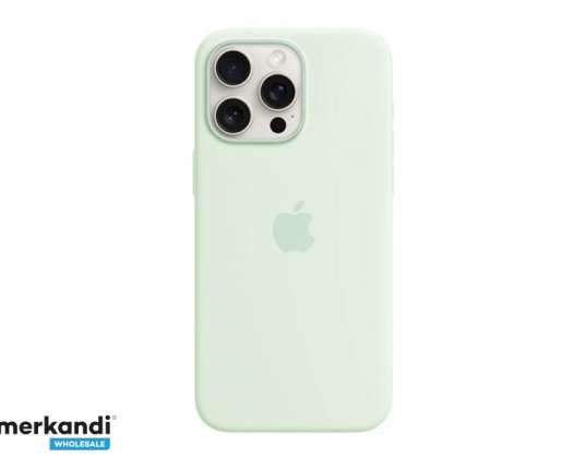 Apple silikondeksel iPhone 15 Pro Max med MagSafe Pale Mint MWNQ3ZM/A
