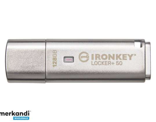 Kingston IronKey skapītis 50 128GB USB A tips 3.2 Gen 1 Sudraba IKLP50/128GB
