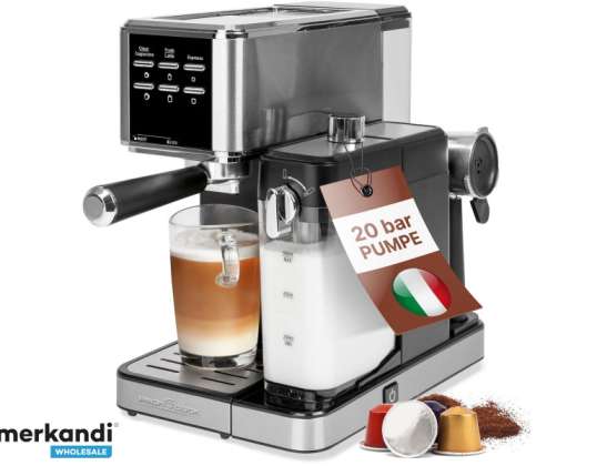 ProfiCook espresso kafijas automāts ar piena putotāja funkciju PC ES KA 1266