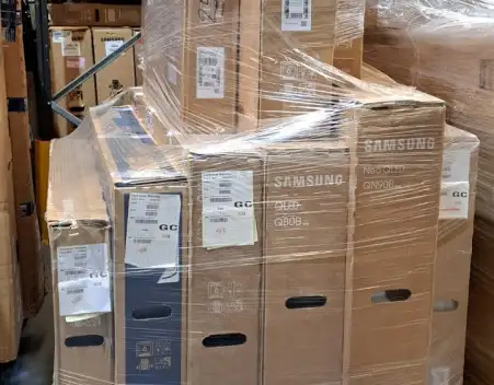 Оптова торгівля телевізором Samsung – Повне завантаження вантажівки – Піддони для телевізорів Samsung оптом