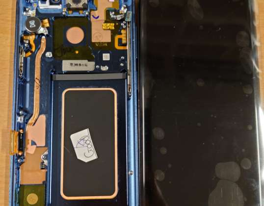Samsung S9+ Original LCD ASSY avec cadre et appareil photo (notes A &amp; B)