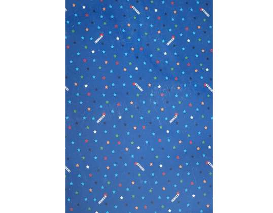 Lief! Blue vinyl table cloths with star print 140x220cm