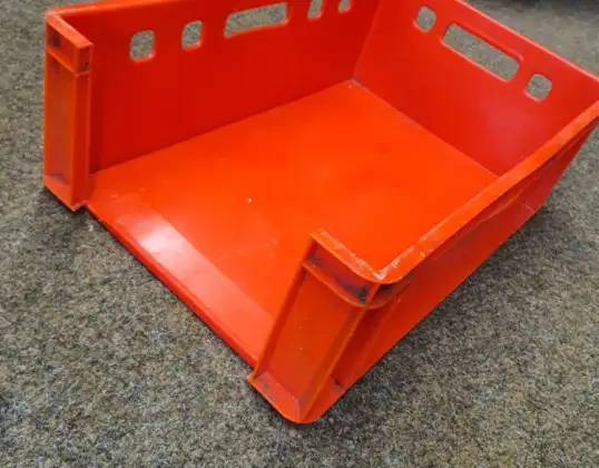30x Red Crates Crate E2 / Plastic Crates Storage Crate