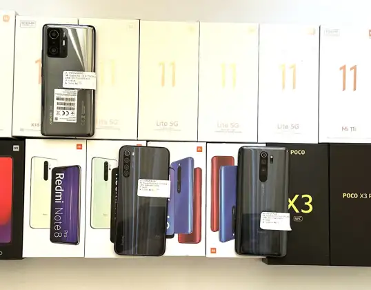 27 x Xiaomi Mi 11, 11T, 11T Pro, Redmi 8, 9, 9 Pro