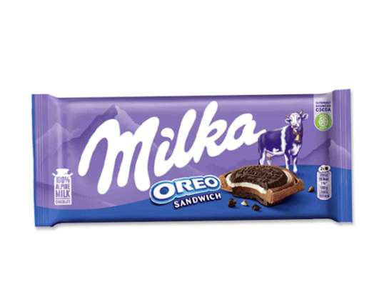 MILKA OREO Broodje Chocolade 100 GRS - 16 Dozen per Pallet - EAN: 7622210824721
