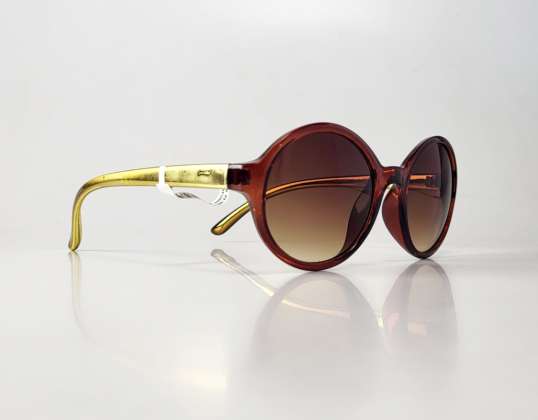 Hnedé slnečné okuliare TopTen so zlatými nohami SRP106DFBRN