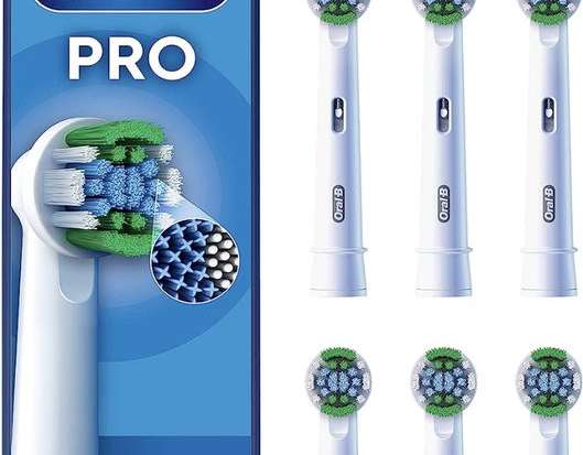 Oral-B Pro - Precision Clean - Brush heads with CleanMaximiser Technology - 6 pieces