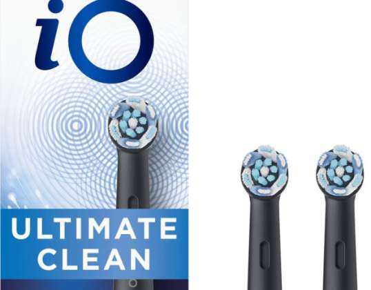 Oral-B IO Ultimate Clean Black Brush Heads - 2 Stusk for IO Electric Toothbrush