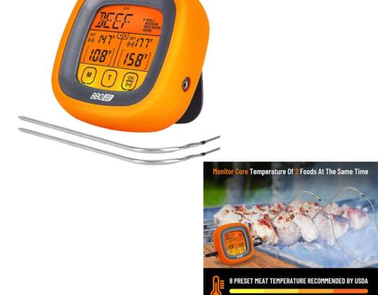 Veleprodaja digitalnog termometra za roštilj Joblot s dvostrukim sondama i unaprijed postavljenim jelovnicima