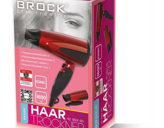 Hairdryer HD 8501 RD 1200-1600W
