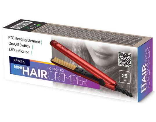 High-Quality Ceramic Hair Crimper 39W with PTC Heating, LED Indicator, and Swivel Power Cord
