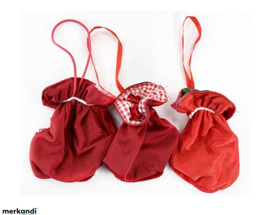 20 sets of 24 Advent Calendar Bags for Filling Velvet Red Christmas, Remaining Stock Buy Wholesale Goods
