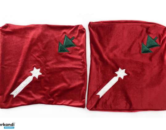 61 sets of 2 GlitterAngel Christmas Pillowcases Red 40x40cm Home Textile, Textiles Wholesale Retail