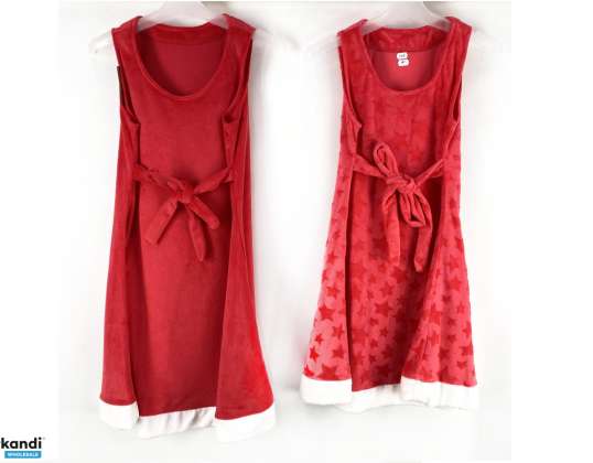 200 Pcs Glitter Angel Christmas Dress Mother Daughter Red Clothing, Textile Wholesale for Resellers Buy Remaining Stock