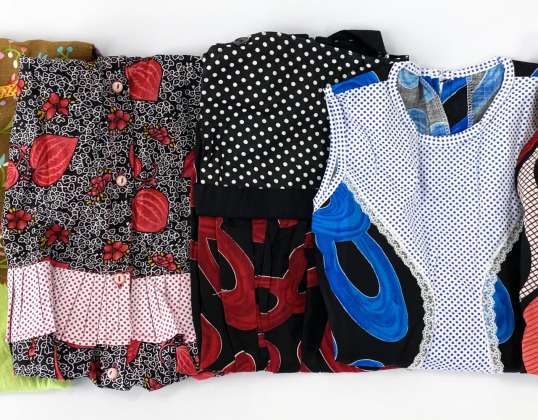 124 шт Дитячі літні сукні FERDY'S Барвисті сукні Дитячий одяг, текстиль оптом для торгових посередників Роздрібна торгівля