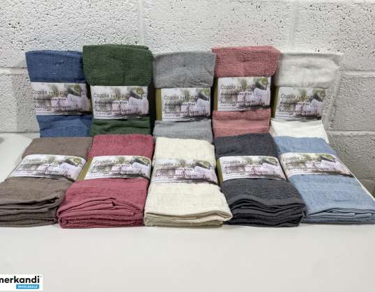 SET OF TWO TOWELS 60X40 AND 100X50. 100%COTTON in several colours