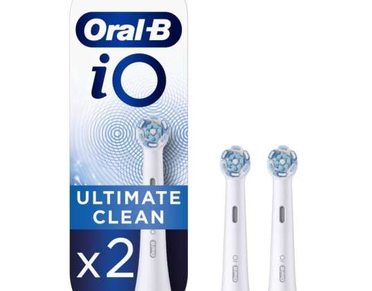 Oral-B IO Ultimate Clean White Brush Head Pack de 2 pour Brosse à Dents Électrique IO