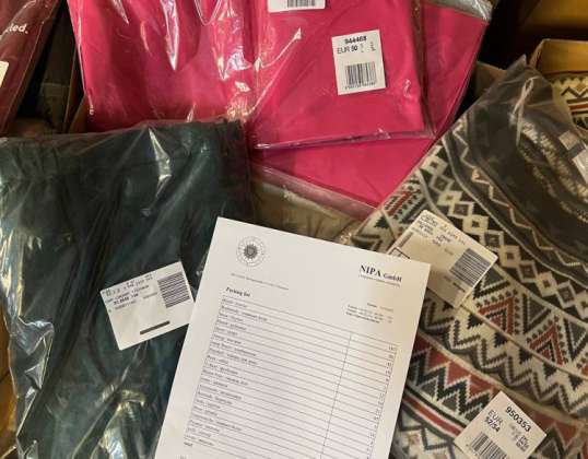 1,95 € za kus, Textiles Clearance Mix Fashion, Mix Textiles, ženy, muži, zásielková spoločnosť, nákup veľkoobchodného skladového mixu pre váš obchod,