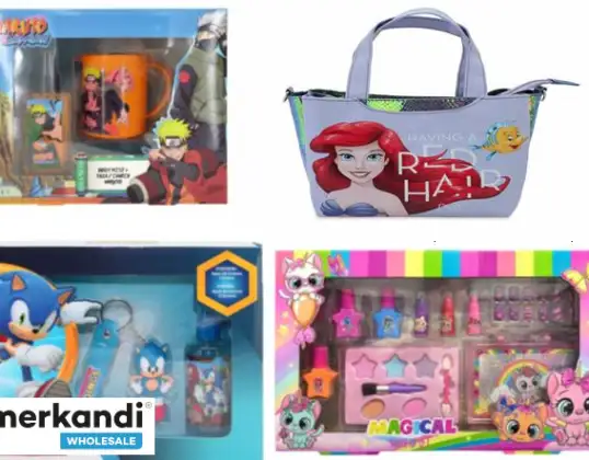 Disney und andere lizenzierte Produkte für Kinder, Kulturbeutel, Rucksäcke und Badezimmersets