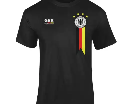 Deutschland Trikot schwarz EM 2024 - T-Shirt Herren &amp; Damen - Germany Fußball - Fanartikel Europameisterschaft
