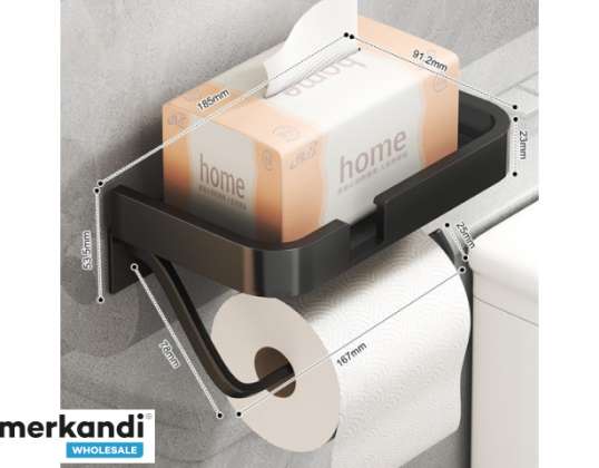 EB953 Toilet Paper Holder Shelf BLACK