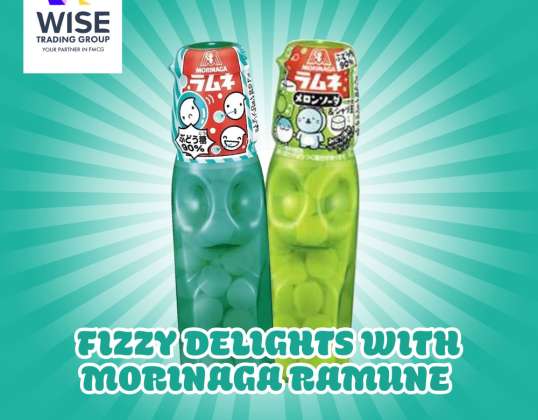 Japanse Frisdrank MORINAGA RAMUNE 29g - Meloen Soda &amp; Shari Ball Groothandel
