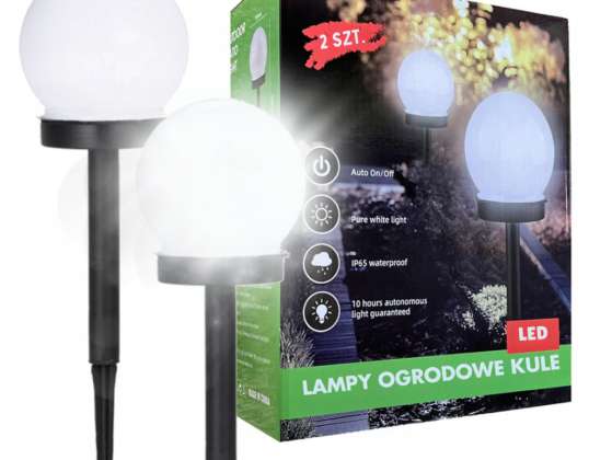 SOLÁRNÍ ZAHRADNÍ SVĚTLA KOULE ZAHRADNÍ LAMPA SOLÁRNÍ KOULE LED ZATLOUKÁNÍ