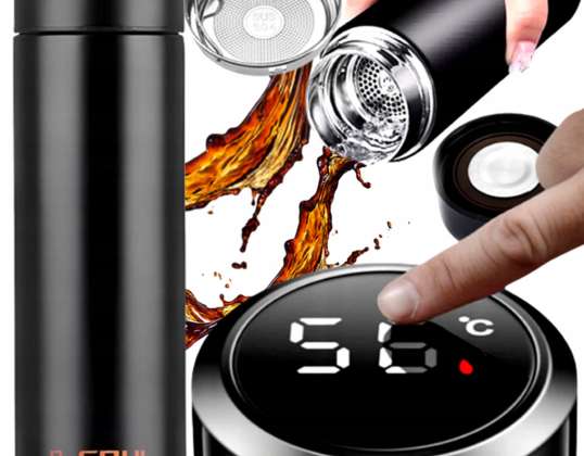 THERMAL WATER BOTTLE THERMOS COFFEE CUP LEAK-PROOF LCD THERMAL BOTTLE