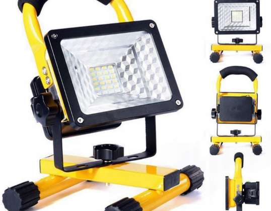 LÁMPARA DE TRABAJO HALÓGENA POTENTE PORTÁTIL DE MANO GRANDE LED RECARGABLE