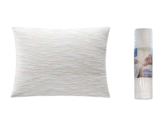 1 Tır Rendelenmiş Hafızalı Süngerli ve Aloe Vera Kılıflı Yastık 50 x 60 cm