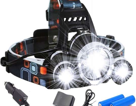 HEADLAMP HEADLAMP HEADLAMP 3XLED ZOOM CREE POWERFUL 4 MODES