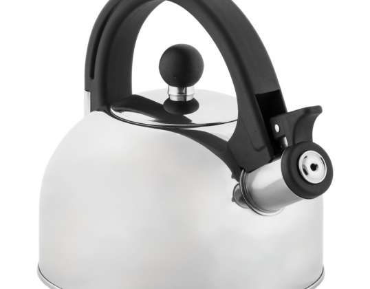 Stainless Steel Kettle with Whistle 2l Induction Silver