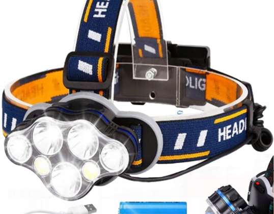 LAMPE FRONTALE LAMPE FRONTALE 7 X LED CREE STRONG RÉGLABLE