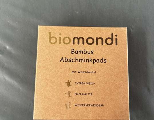 Biomondi Bamboo Μαξιλάρια Ντεμακιγιάζ Πακέτο των 10