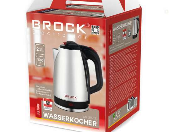 Electric kettle 2.2L, 1500W. Kettle with 360° base