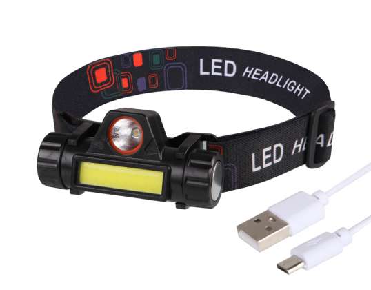 Nabíjateľná predná LED dióda LOT USB, NOVINKA